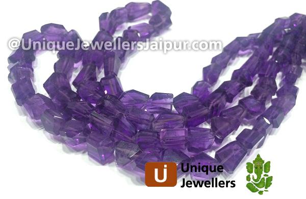 Amethyst Faceted Nugget Beads