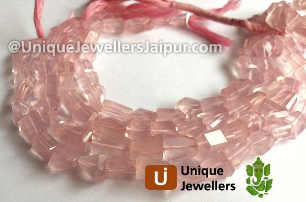 Rose Quartz Faceted Nuggets