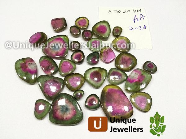 Watermelon Tourmaline Smooth Slices