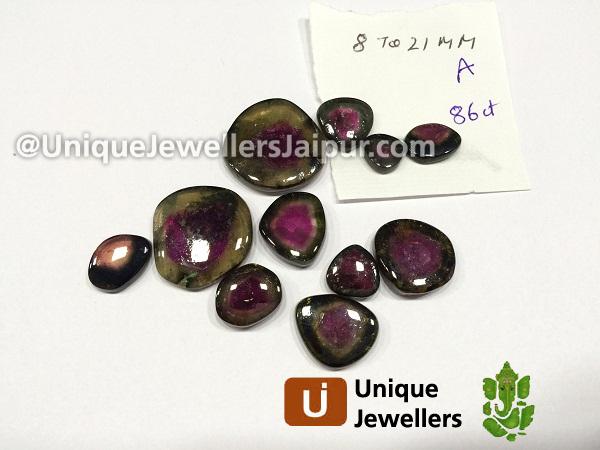 Watermelon Tourmaline Smooth Slices