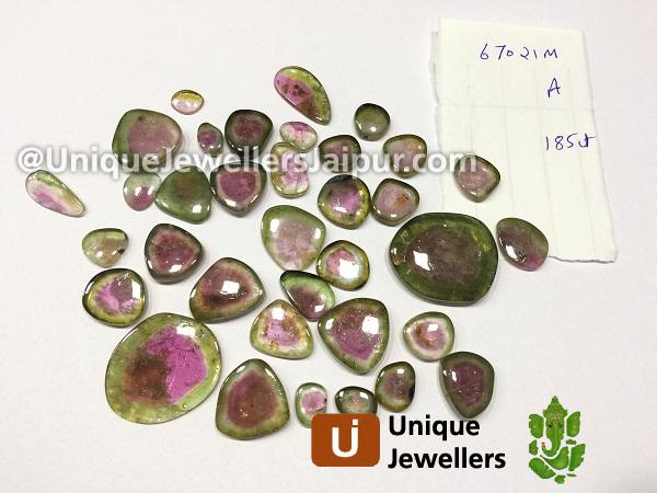 Watermelon Tourmaline Smooth Slices