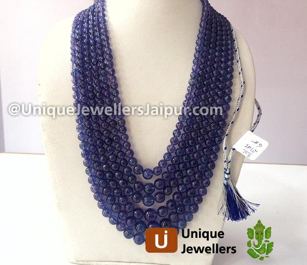 Tanzanite Far Smooth Round Beads