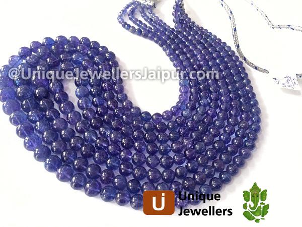 Tanzanite Far Smooth Round Beads