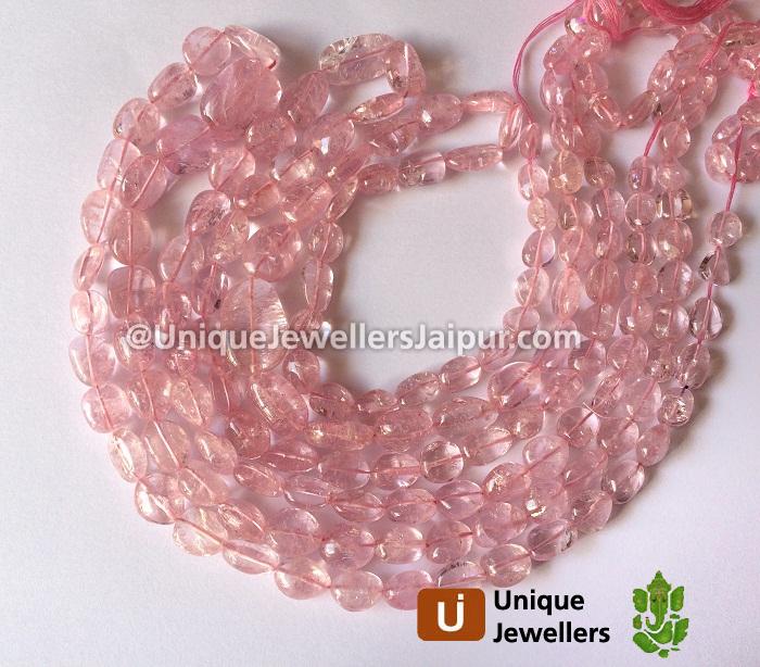 Morganite Smooth Nugget Beads