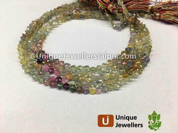 Multi Sapphire Faceted Kite Beads