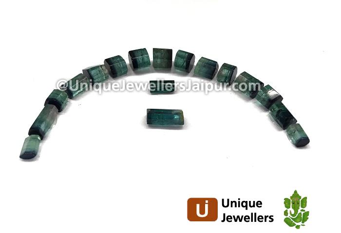 Blue Watermelon Tourmaline Step Cut Roundelle Beads