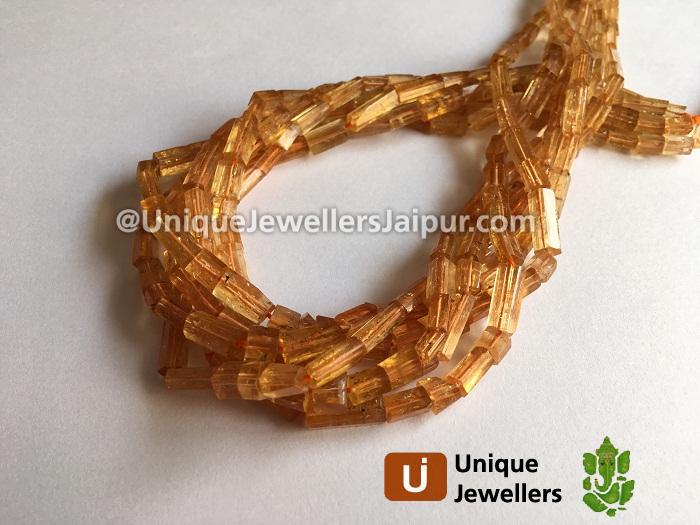 Imperial Topaz Step Cut Cylinder Beads