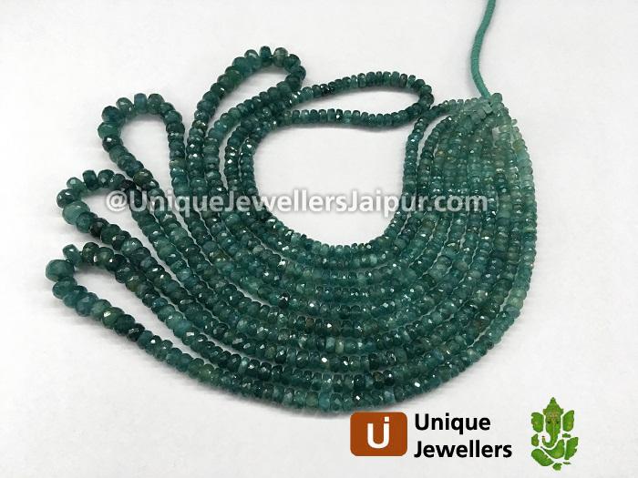 Grandidierite Faceted Roundelle Beads