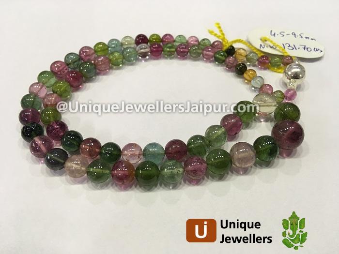 Tourmaline Smooth Round Beads