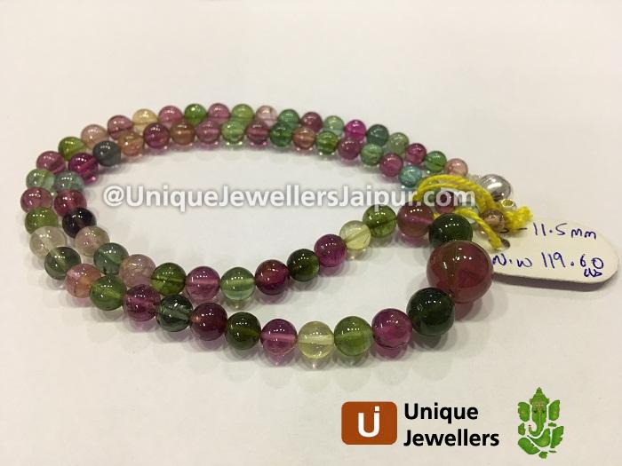 Tourmaline Smooth Round Beads