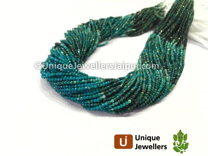 Chrysocolla Micro Cut Roundelle Beads