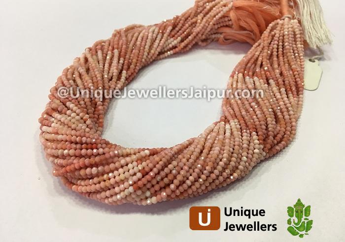 Oregon Peach Opal Micro Cut Roundelle Beads