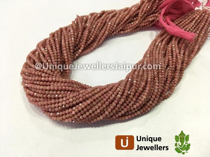 Rhodonite Micro Cut Roundelle Beads