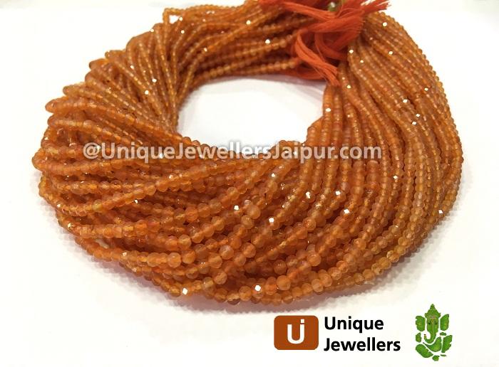 Carnelian Micro Cut Roundelle Beads