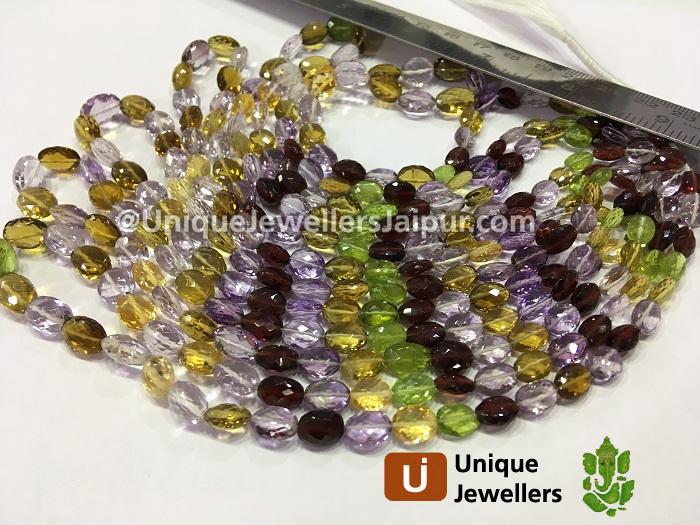 Multi Stone Faceted Nugget Beads