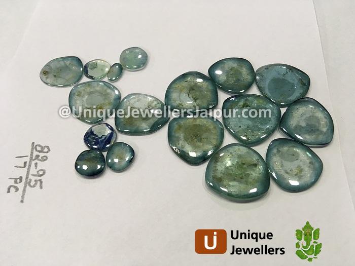 Bluish Green Tourmaline Smooth Slices