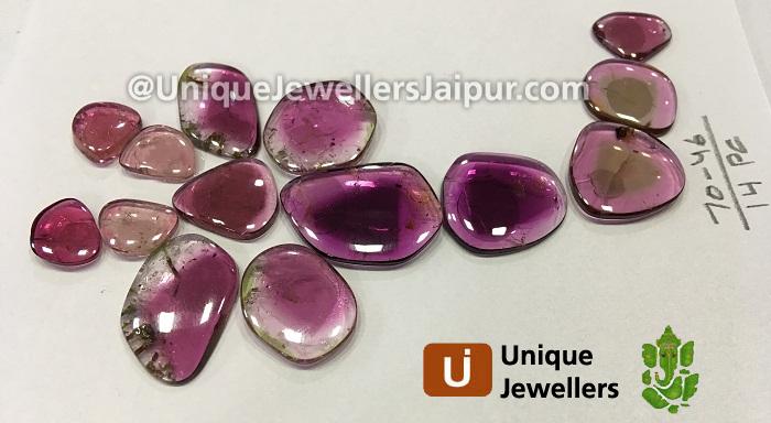 Pink Tourmaline Smooth Slices