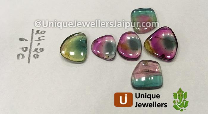 Bi Colour Tourmaline Smooth Slices