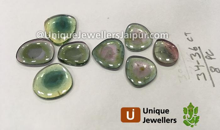 Bi Colour Tourmaline Smooth Slices