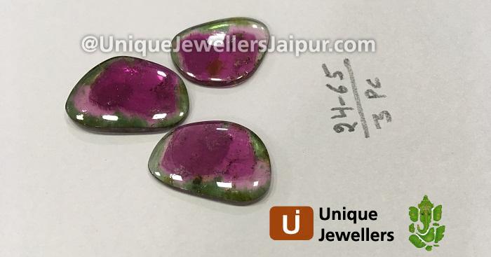 Watermelon Tourmaline Smooth Slices