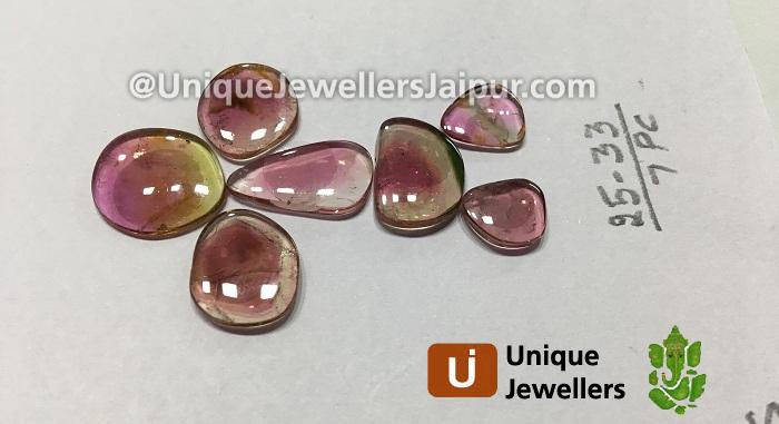 Bi Colour Tourmaline Plain Slices