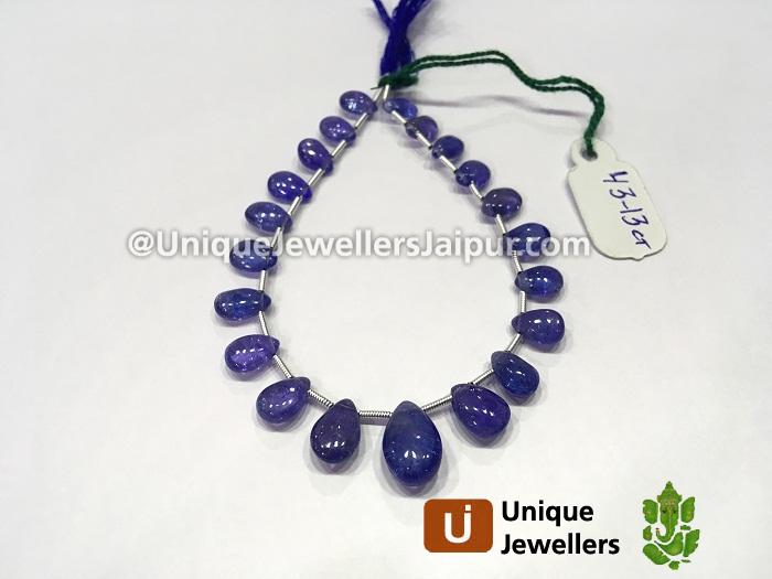 Tanzanite Smooth Pear Beads