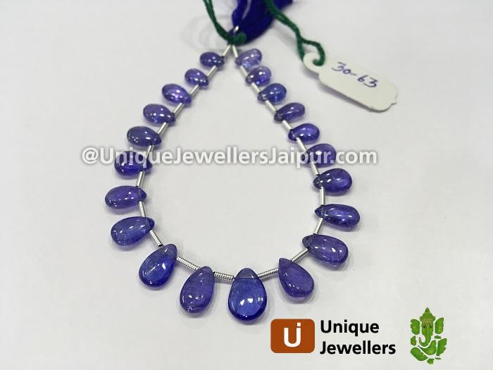 Tanzanite Smooth Pear Beads