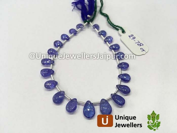 Tanzanite Smooth Pear Beads