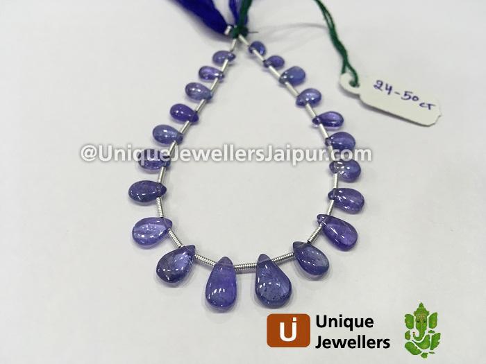 Tanzanite Smooth Pear Beads