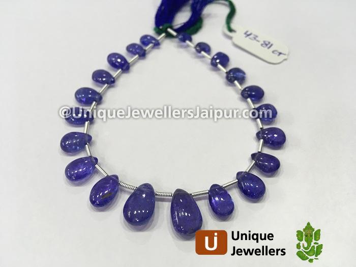 Tanzanite Smooth Pear Beads