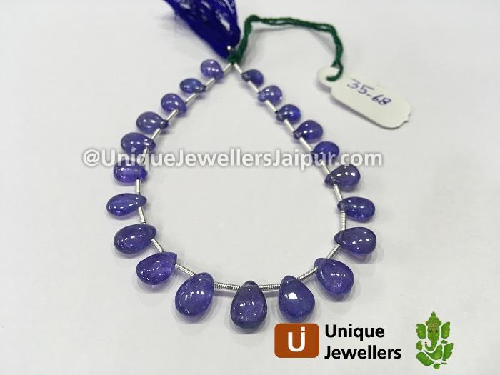 Tanzanite Smooth Pear Beads