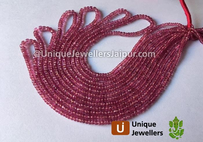 Rubellite Tourmaline Faceted Roundelle