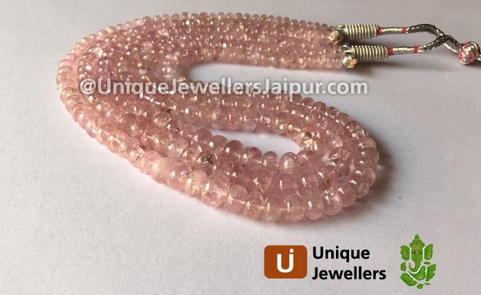 Beautiful Morganite Smooth Roundelle Beads