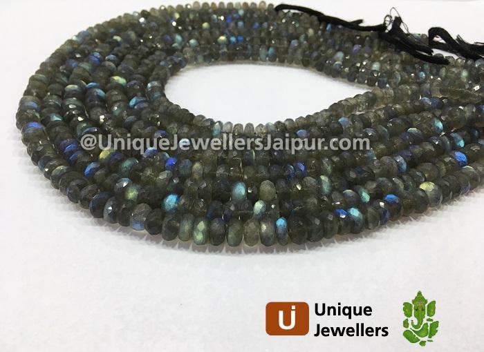 Labradorite Far Faceted Roundelle Beads