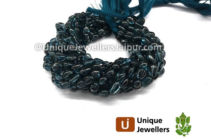 London Blue Topaz Far Smooth Nugget Beads