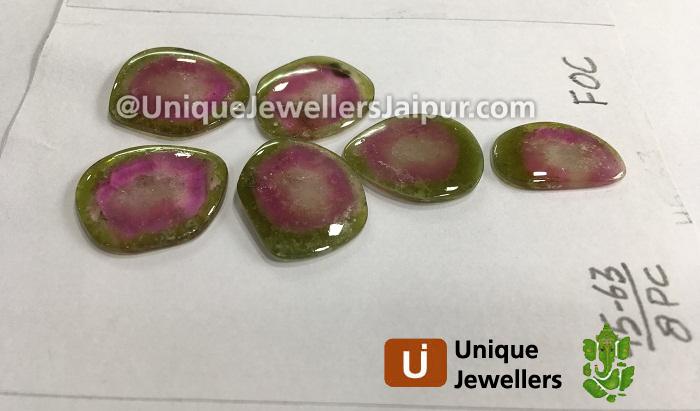 Watermelon Tourmaline Smooth Slices