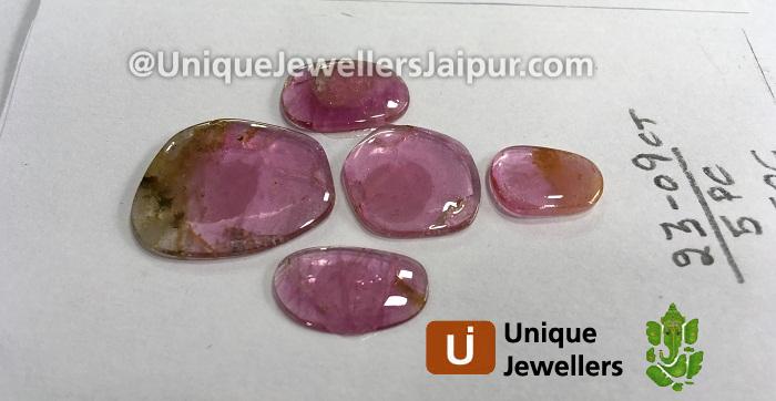 Watermelon Pink Tourmaline Smooth Slices