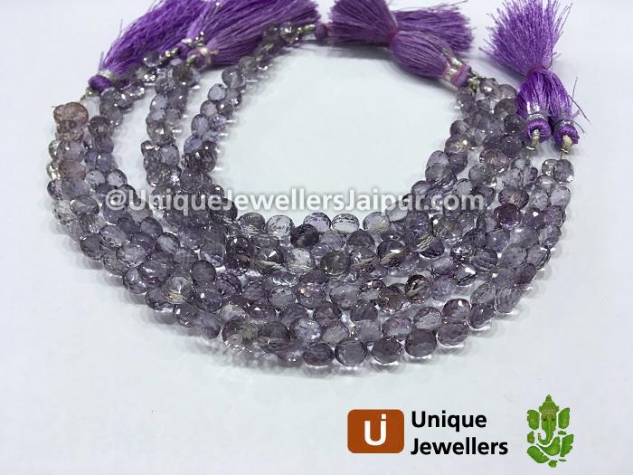 Pinkish Purple Quartz Faceted Onion Beads