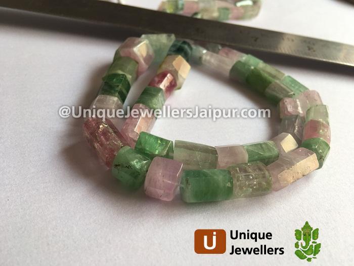 Afghan Tourmaline Far Step Cut Cylinder Beads