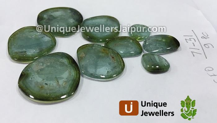 Greenish Blue Tourmaline Watermelon Smooth Slices