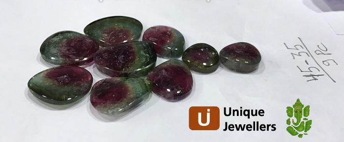 Watermelon Tourmaline Smooth Slices