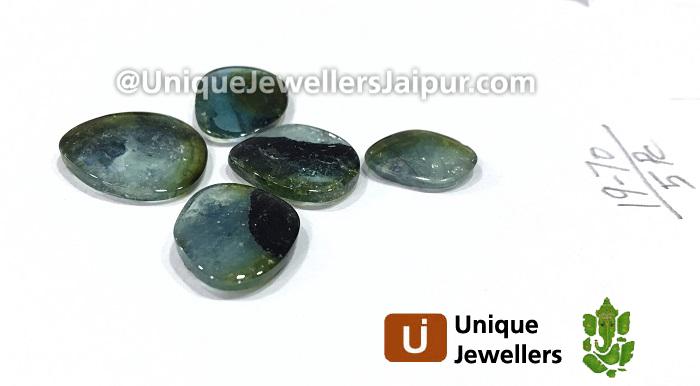 Greenish Blue Tourmaline Watermelon Smooth Slices