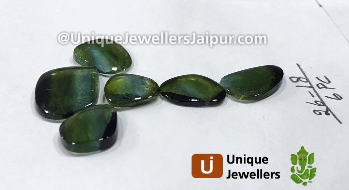 Greenish Blue Tourmaline Watermelon Smooth Slices