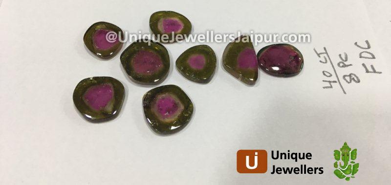 Watermelon Tourmaline Smooth Slices