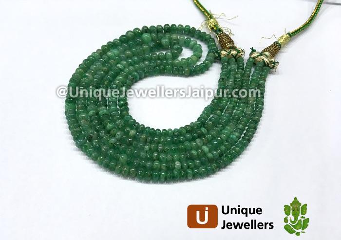 Mint Emerald Smooth Roundelle Beads