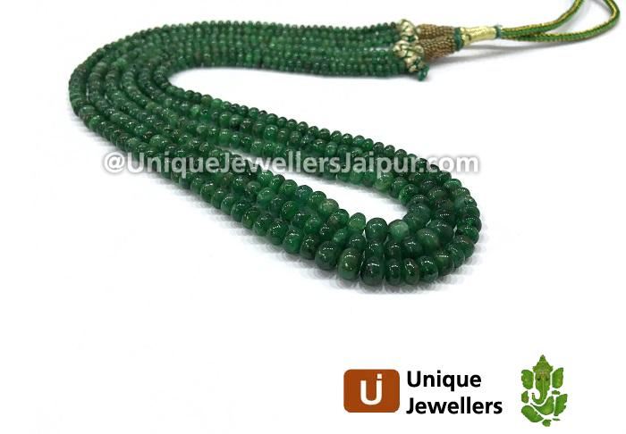 Emerald Smooth Roundelle Beads