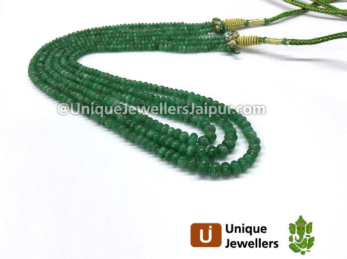 Mint Emerald Smooth Roundelle Beads