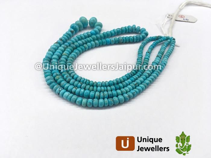 Sleeping Beauty Turquoise Smooth Roundelle Beads