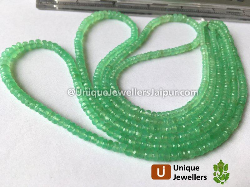 Crysoprase Faceted Roundelle Beads