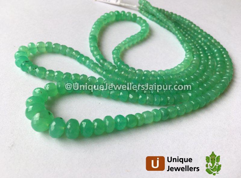 Crysoprase Faceted Roundelle Beads